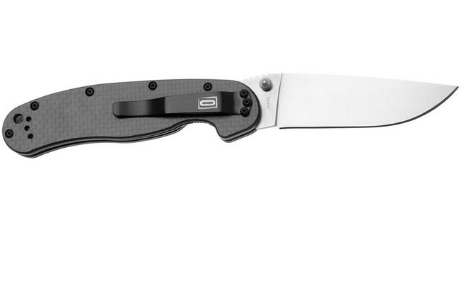 Afbeelding voor Ontario RAT-1 8867CF Satin D2, Carbon Fiber, zakmes