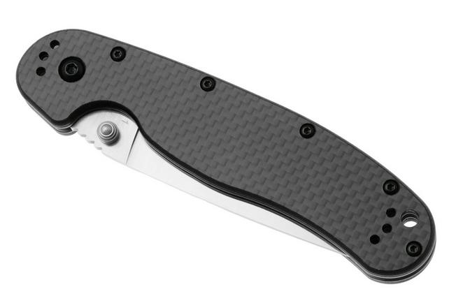 Afbeelding voor Ontario RAT-1 8867CF Satin D2, Carbon Fiber, zakmes