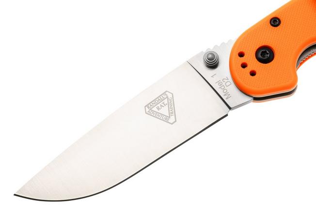 Afbeelding voor Ontario RAT-1 8867OR Satin D2, Orange, zakmes
