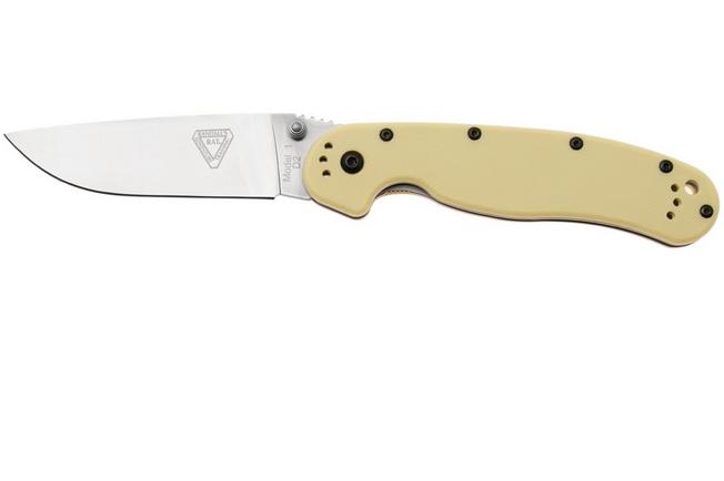 Afbeelding voor Ontario RAT-1 8867TN Satin D2, Tan, zakmes
