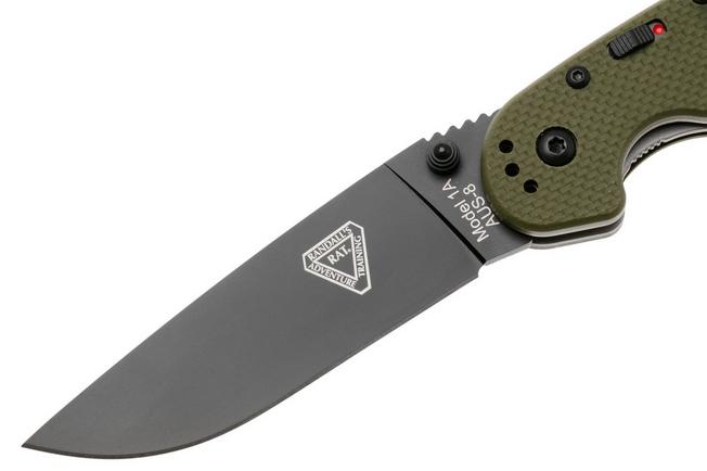 Afbeelding voor Ontario RAT-1A 8871OD Assisted, Black AUS8, OD Green, zakmes