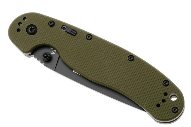 Afbeelding voor Ontario RAT-1A 8871OD Assisted, Black AUS8, OD Green, zakmes