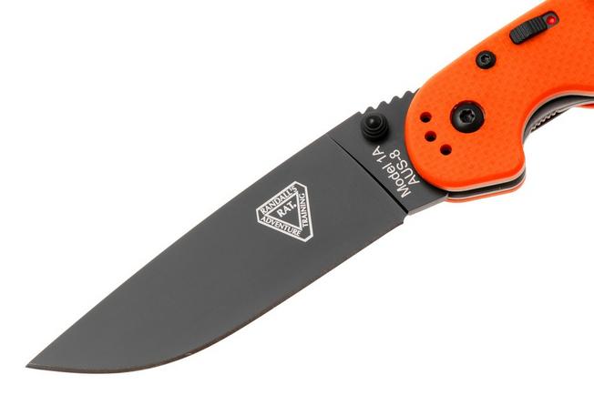 Afbeelding voor Ontario RAT-1A 8871OR Assisted, Black AUS8, Orange, zakmes