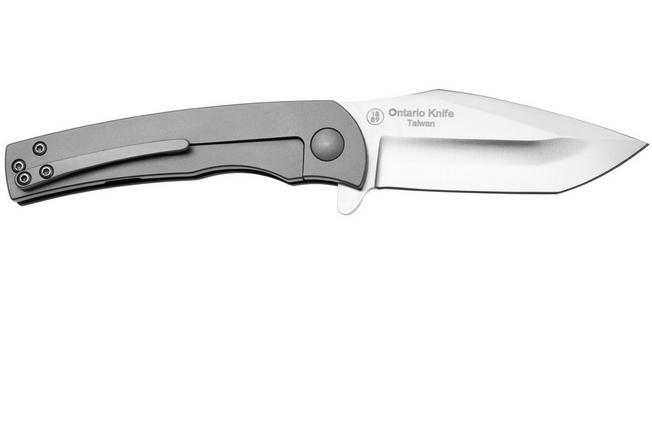 Afbeelding voor Ontario Carter Trinity 8877 Satin AUS-8, Black G10, Titanium, zakmes