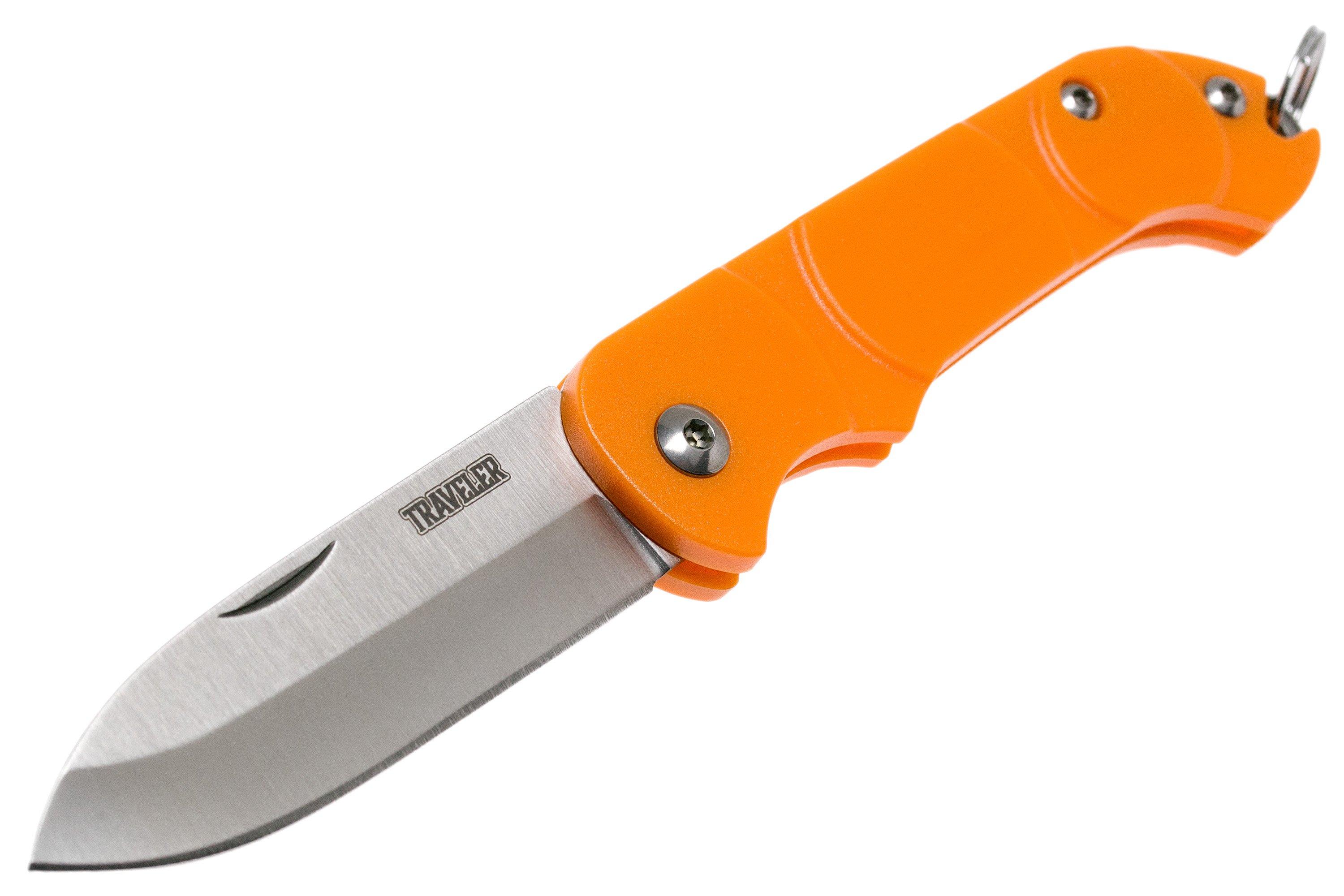 Ontario Traveler Keyring Folding Knife 2.13 Satin Plain Blade