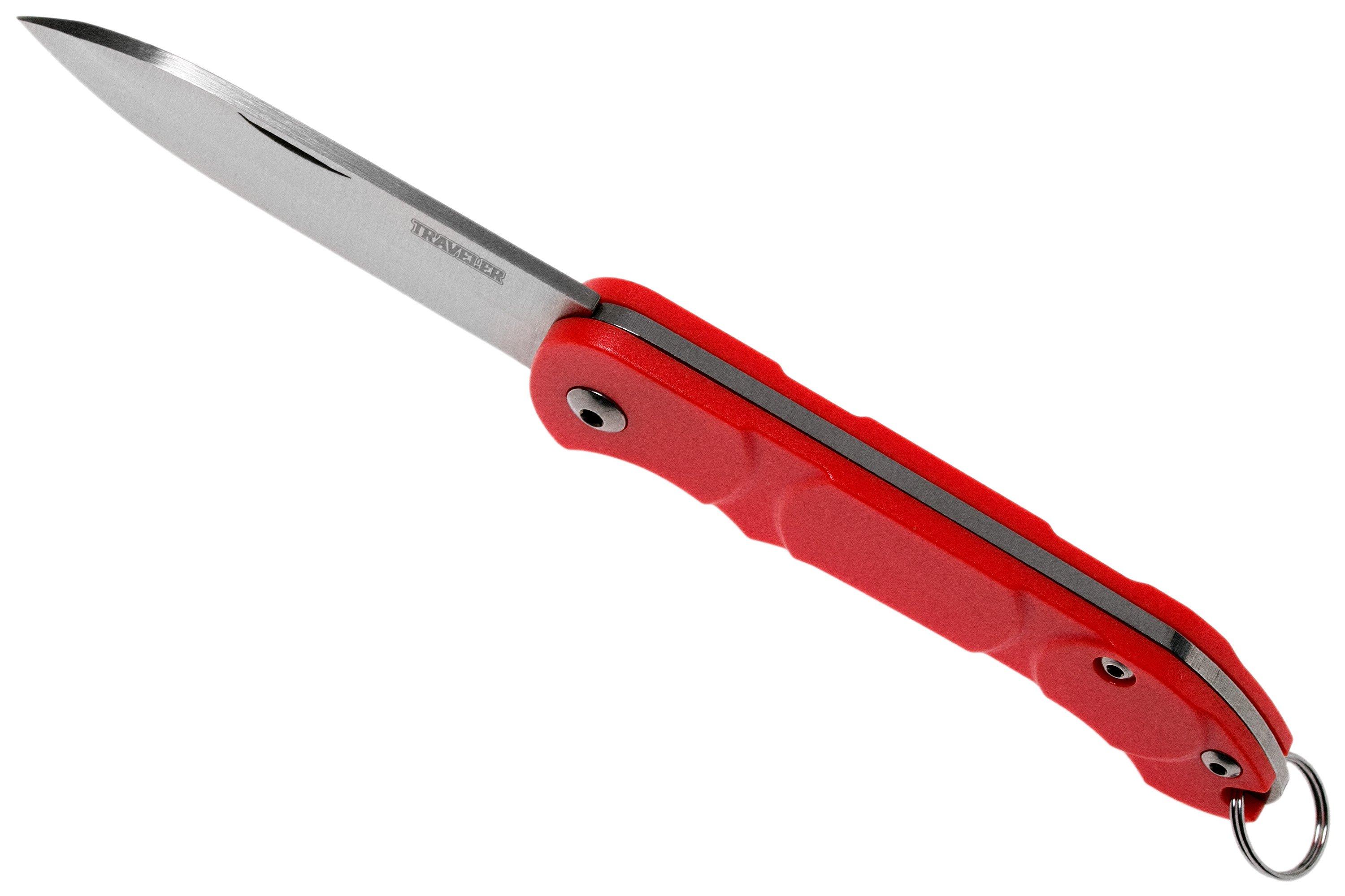 Ontario Traveler Keyring Folding Knife 2.13 Satin Plain Blade, Purple  Synthetic Handles - KnifeCenter - ON8901PUR