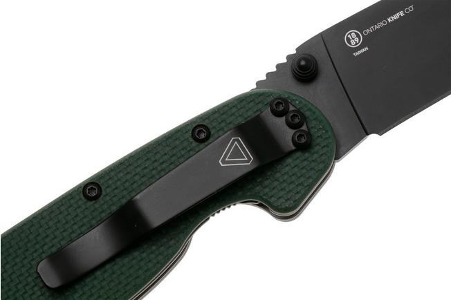 Afbeelding voor Ontario RAT-1 8991 Black S35VN, Forest Green G10, zakmes