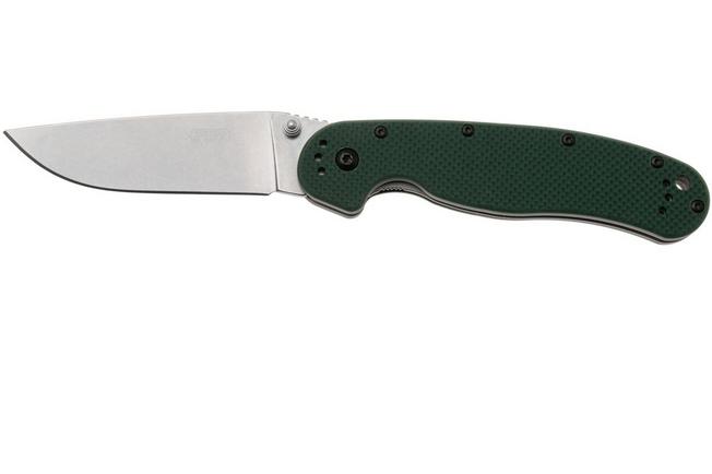 Afbeelding voor Ontario RAT-1 8992 S35VN Stonewashed, Forest Green G10, zakmes
