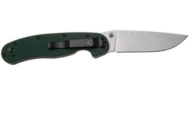 Afbeelding voor Ontario RAT-1 8992 S35VN Stonewashed, Forest Green G10, zakmes