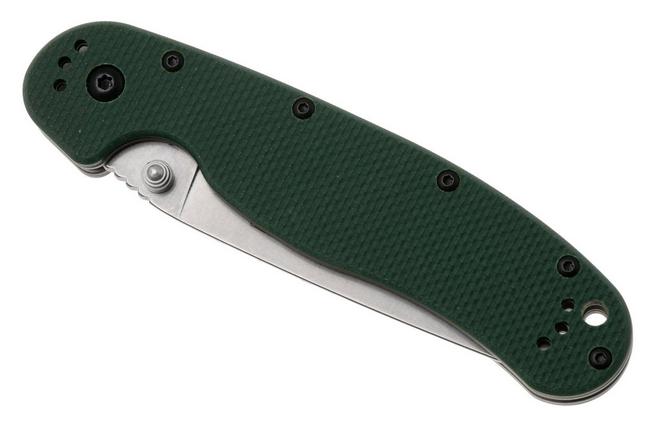 Afbeelding voor Ontario RAT-1 8992 S35VN Stonewashed, Forest Green G10, zakmes