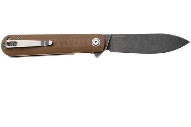 Afbeelding voor Ontario Ischua Creek 9001 Blackwashed D2 , Brown G10, zakmes
