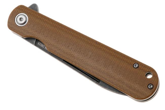 Afbeelding voor Ontario Ischua Creek 9001 Blackwashed D2 , Brown G10, zakmes