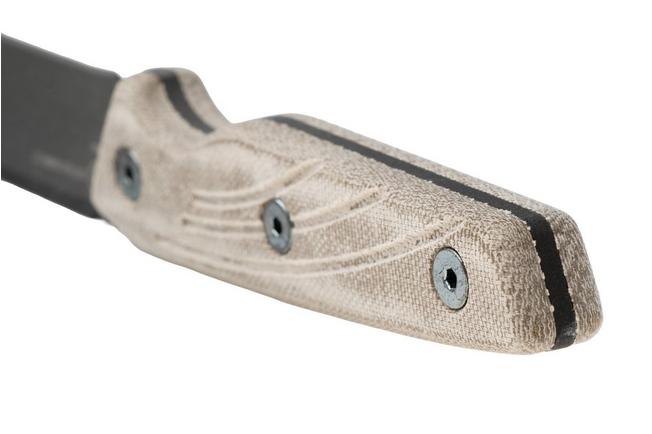 Afbeelding voor Ontario Besra Fixed 9002 Black 1075, Tan Micarta, vaststaand mes