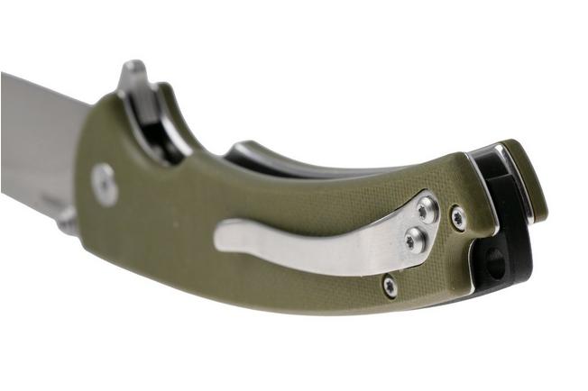 Afbeelding voor Ontario PFC01 ON9003 Stonewashed 420J2, OD Green G10, Button Lock, zakmes