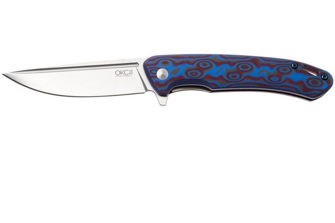 Afbeelding voor Ontario Outcast 9005 Satin 420J2, Blue and Brown G10, zakmes