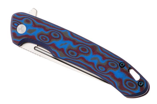 Afbeelding voor Ontario Outcast 9005 Satin 420J2, Blue and Brown G10, zakmes