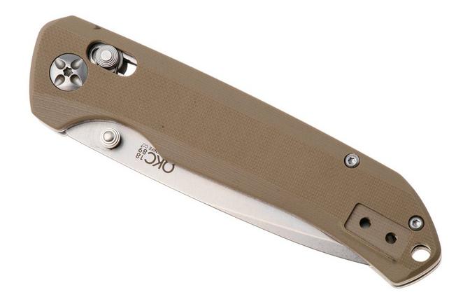 Afbeelding voor Ontario Corporal 9006 Stonewashed 420, Tan G10, Crossbar Lock, zakmes
