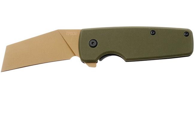 Afbeelding voor Ontario Epoch 9500 Tan D2, OD Green G10, Black Frame, zakmes