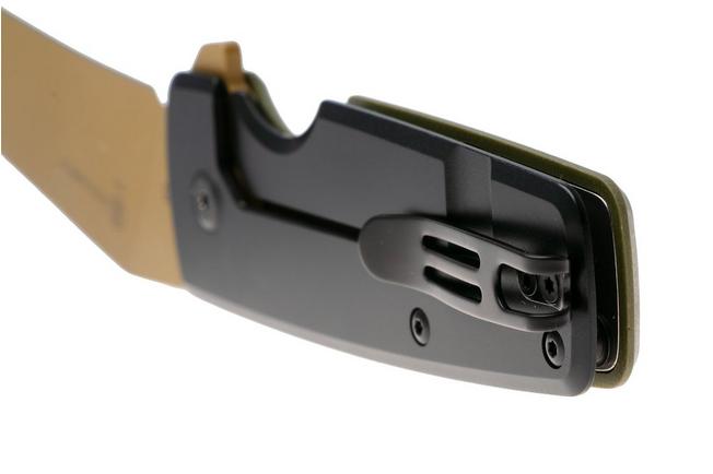 Afbeelding voor Ontario Epoch 9500 Tan D2, OD Green G10, Black Frame, zakmes