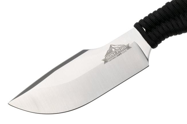 Afbeelding voor Ontario Hunt Plus Skinner 9716BLK Satin 420HC, Black Paracord, vaststaand jachtmes