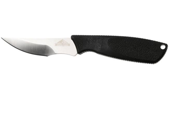 Afbeelding voor Ontario Hunt Plus Caper 9718SEC Satin 420HC, Black Rubber, vaststaand capingmes