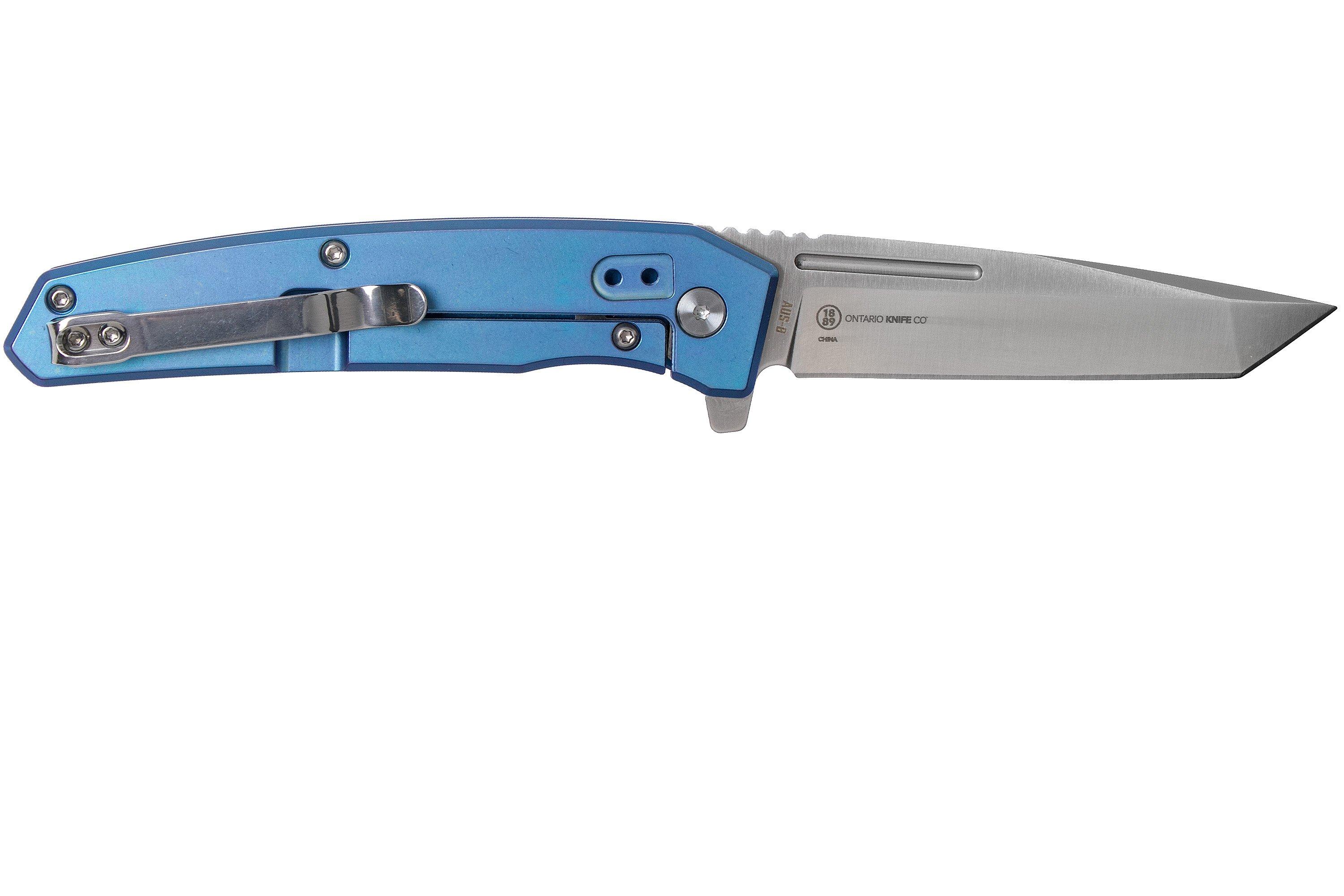 Ontario Ti 22 Ultrablue 9800 Blue Titanium pocket knife