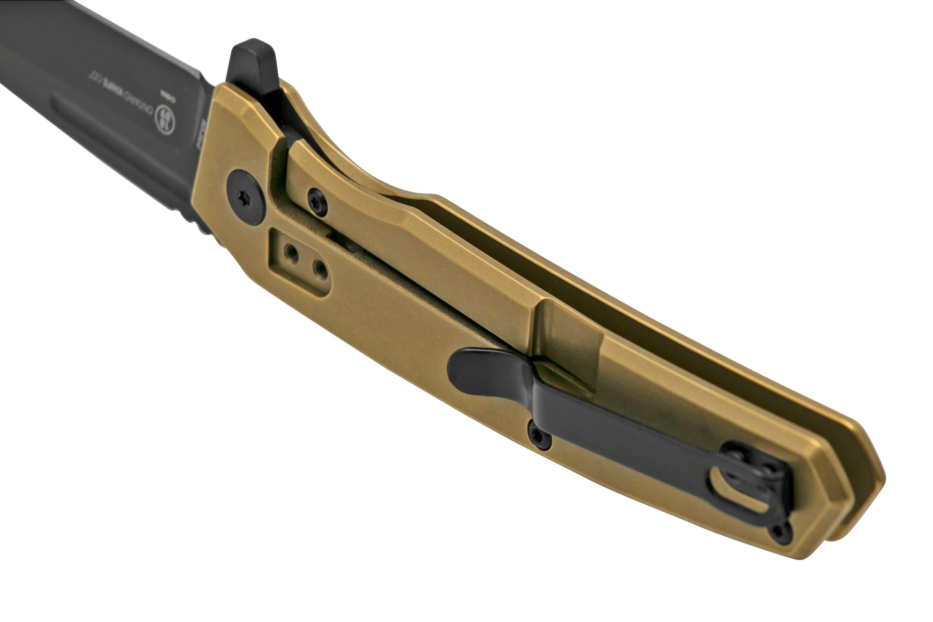 Ontario Ti 22 Equinox 9805 Gold Titanium zakmes | Voordelig kopen