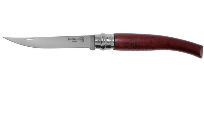 Opinel pocket knife No. 10 Slim Line, stainless steel, padouk