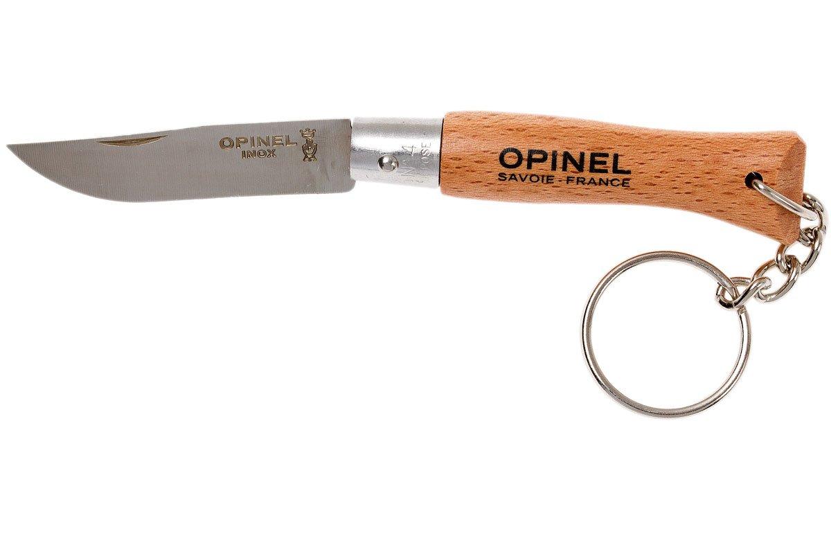 Opinel pocket knife No. 4 Classic, stainless steel, with keyring