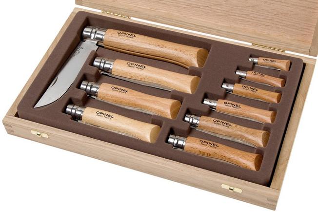 Opinel Set navajas 10-unidades, acero inoxidable