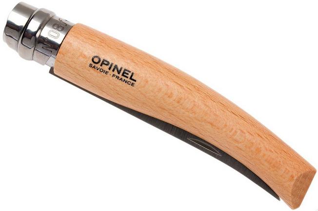 Opinel navaja No. 12 Slim Line, acero inoxidable, madera de olivo