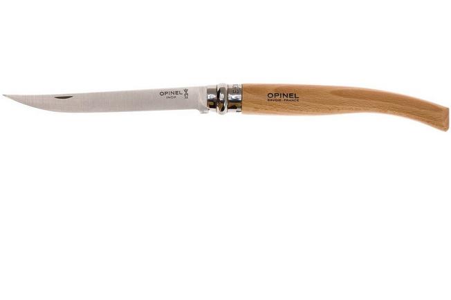 Opinel Navaja No. 12RV, acero inoxidable, longitud de la cuchilla 12 cm