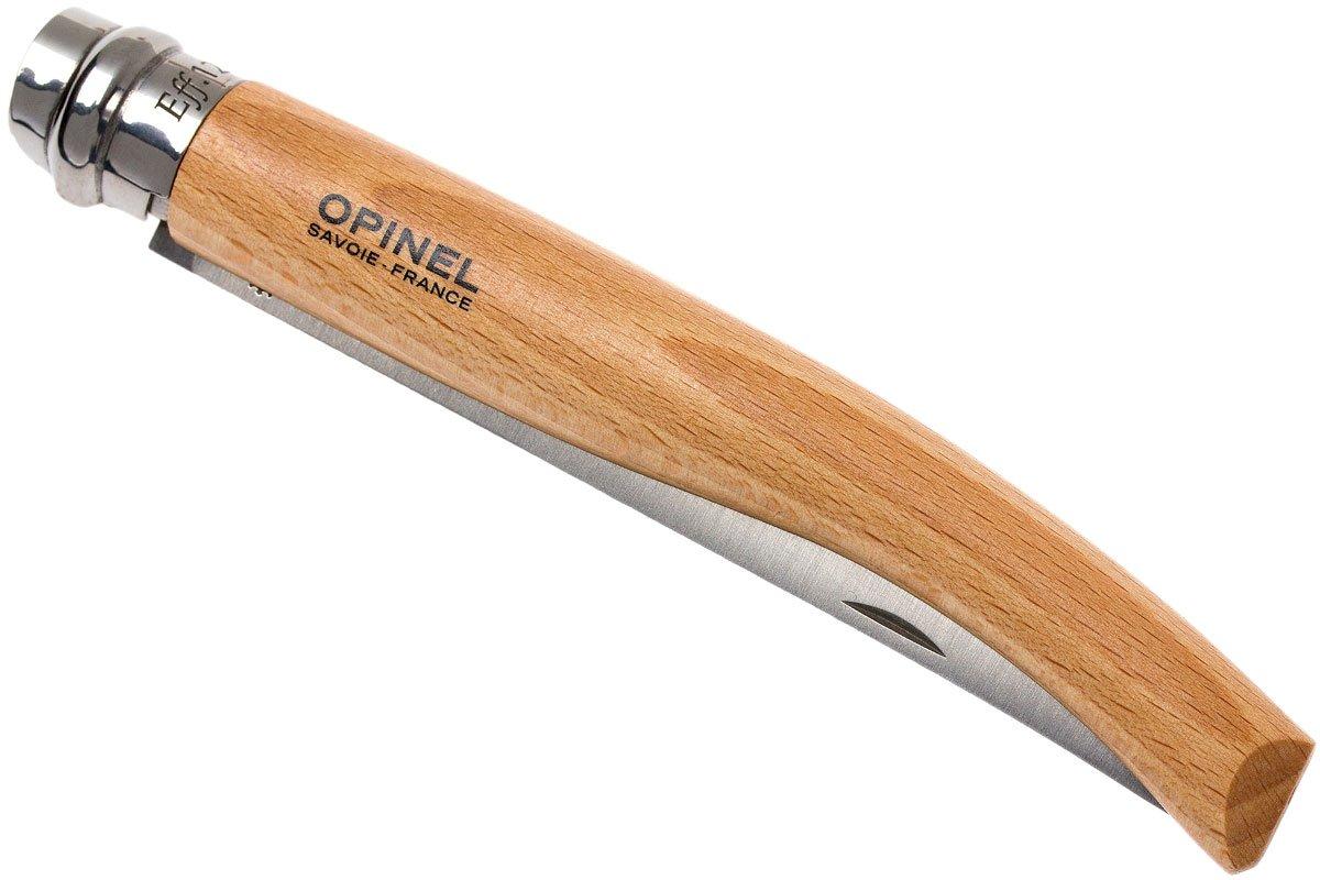 Opinel pocket knife No. 12 Slim Line, stainless steel, beech