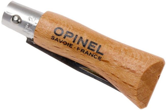 Opinel pocket knife No. 2 Classic, carbon steel, blade length 3.5