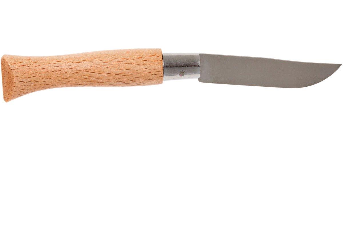 Opinel 04425-INOX Coltello N.5 In Acciaio Inox, Senza Blocco, Classico Francese