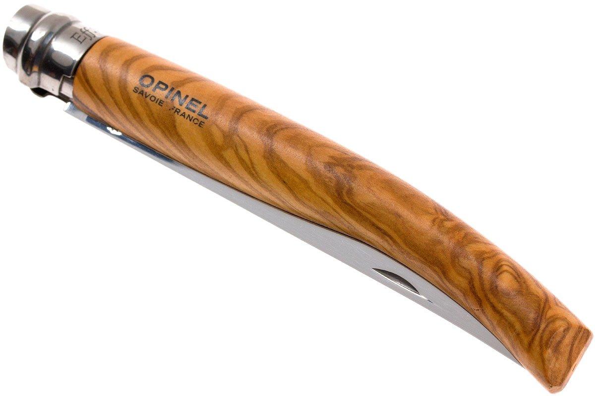 Opinel pocket knife No. 12 Slim Line, stainless steel, olive wood