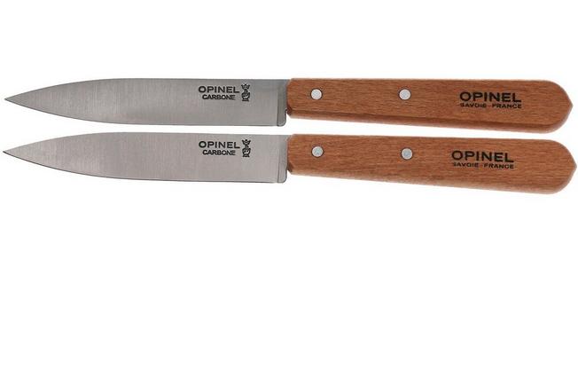 Opinel No.102 Carbon Steel Paring Knives (Set of 2)