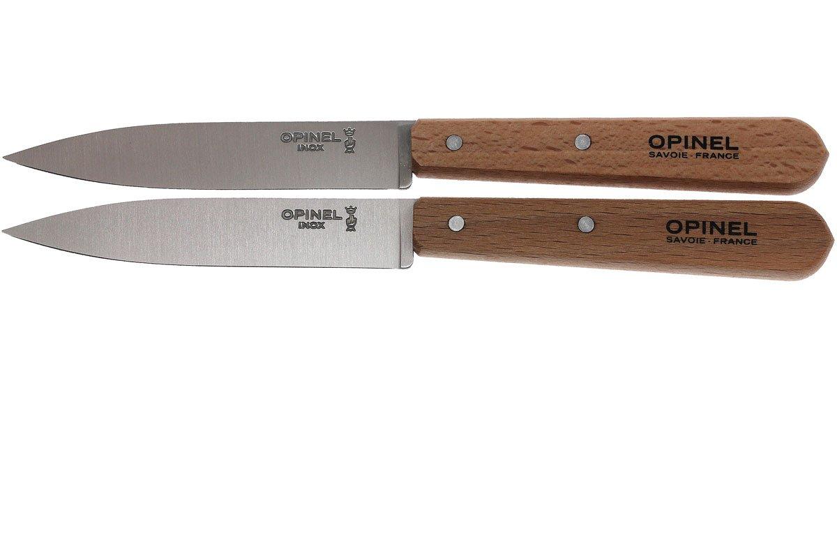 Opinel Paring knives, set of 2 N°122 natural, stainless