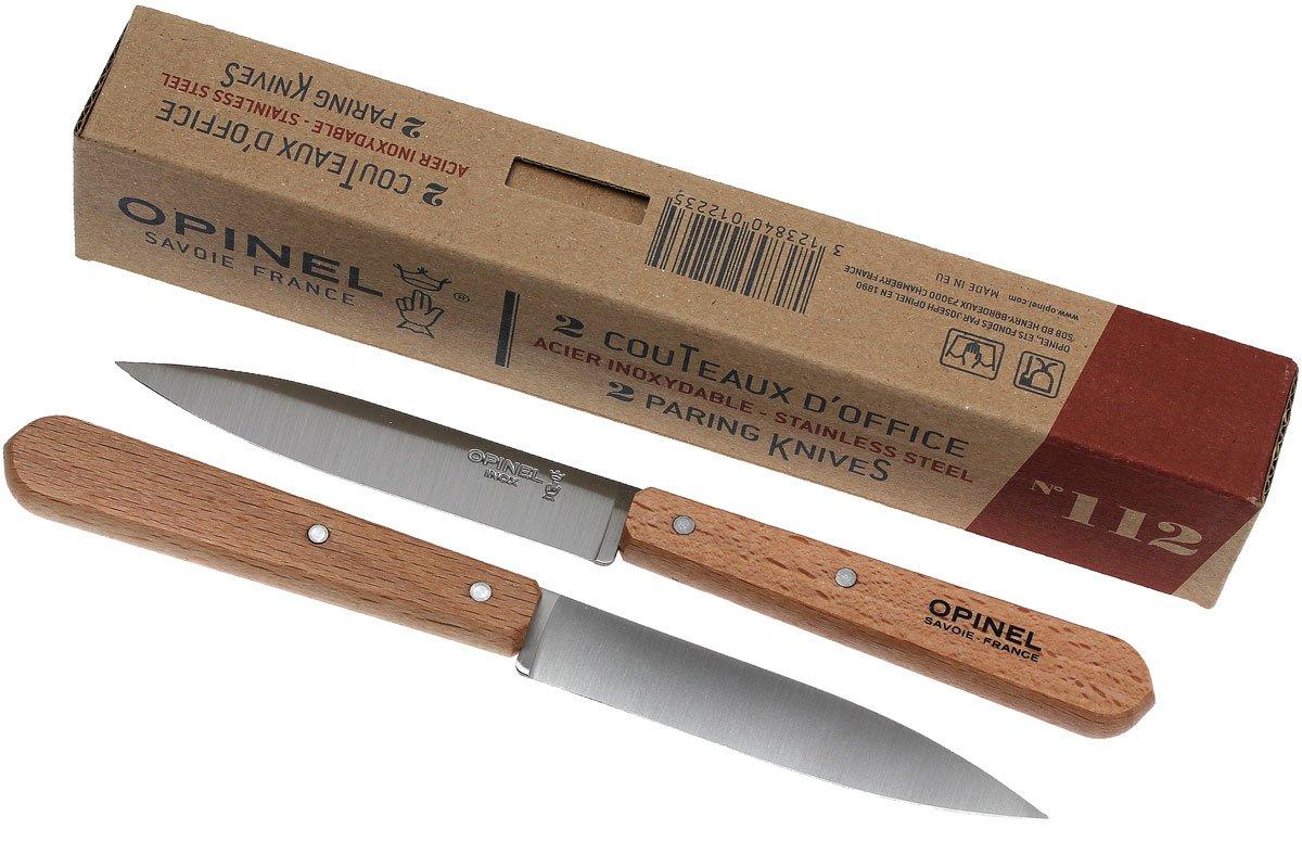 Opinel Paring knives, set of 2 N°122 natural, stainless
