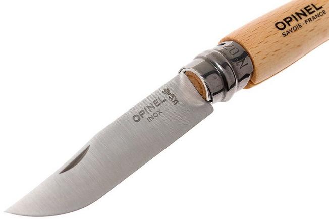 Opinel coltello da tasca No. 7 Classic, acciaio inox, lunghezza lama 8,0 cm