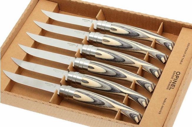 Opinel - Laminated Birch Wood Handle Steak Knife Set