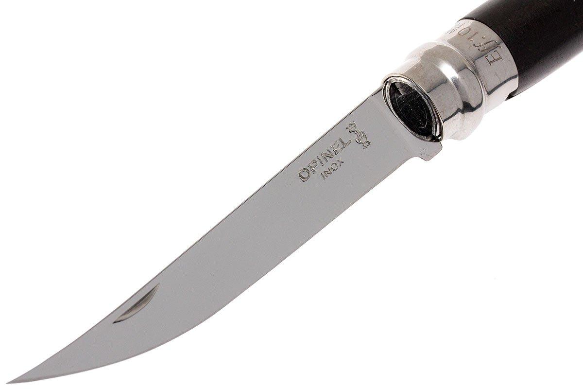 Opinel pocket knife No. 10 Slim Line, stainless steel, ebony ...