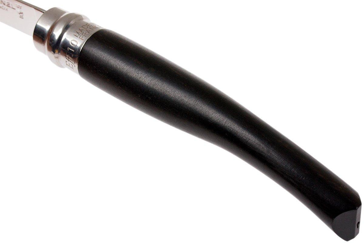 Opinel pocket knife No. 10 Slim Line, stainless steel, ebony ...