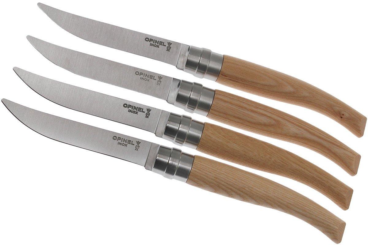 Opinel Set de 4 couteaux de table , Facette bois de frêne