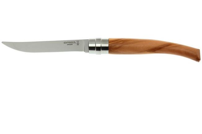 Opinel 4-Piece Olive Wood Facette Steak Knife Set