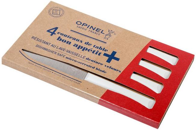 Image for Opinel Bon Appetit+ table knives set of 4, light-grey, micro-serrated blade