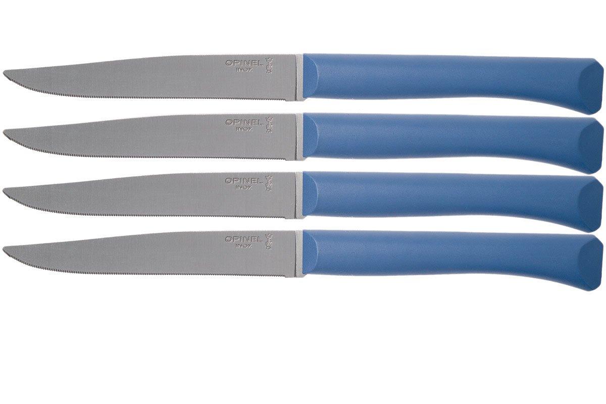 Opinel No. 125 PRO Tafelmesser 4er-Set – Klinge Aus Sandvik 12C27 Stahl, Spülmaschinengeeignet, 22 Cm Gesamtlänge