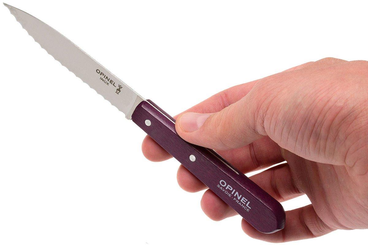 Opinel serrated peeling knife N°113, purple Advantageously shopping