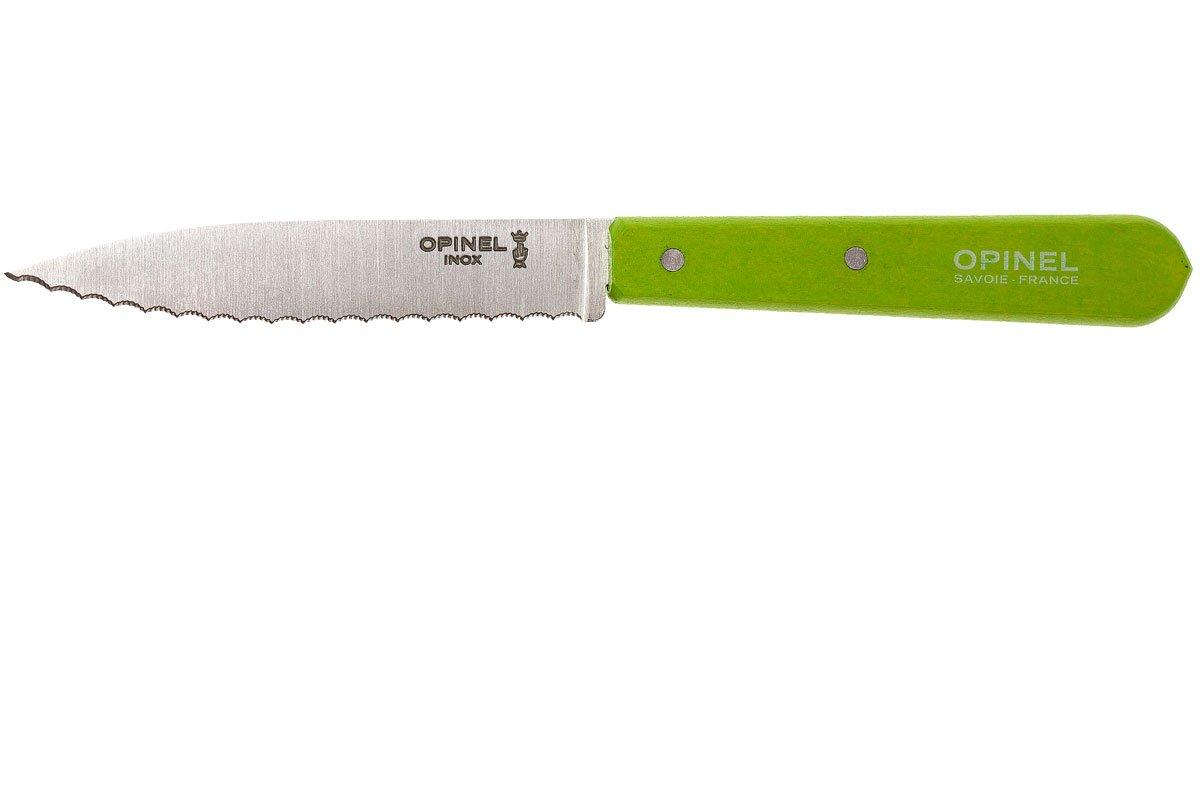 Opinel serrated peeling knife N°113, green Advantageously shopping at
