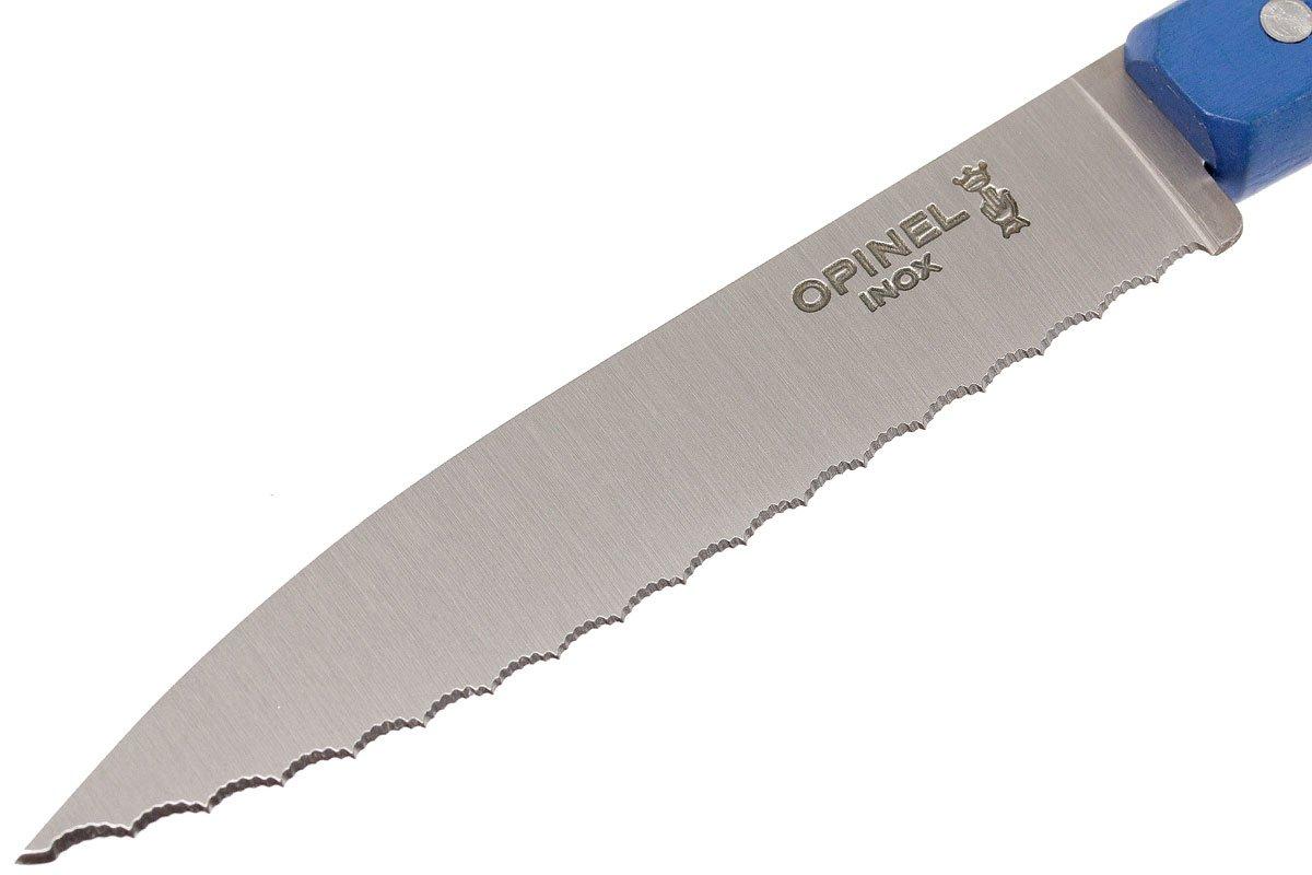 Opinel serrated peeling knife N°113, blue Advantageously shopping at